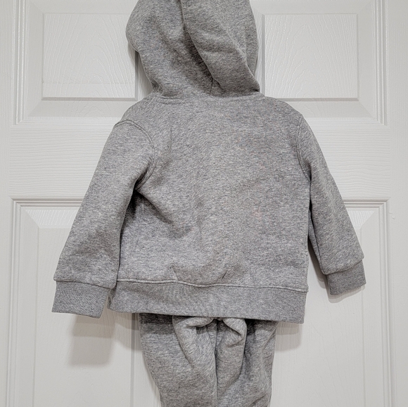 Kids Polo Sweat Suit, Grey, 9 Months - Picture 6 of 6